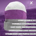 thumbnail image 3 of Hoosier Rookie Beanie Stocking Cap Hat with Ivory, Purple, and Gray Hoosier Brand Coloring with Hoosier Keychain, 3 of 9
