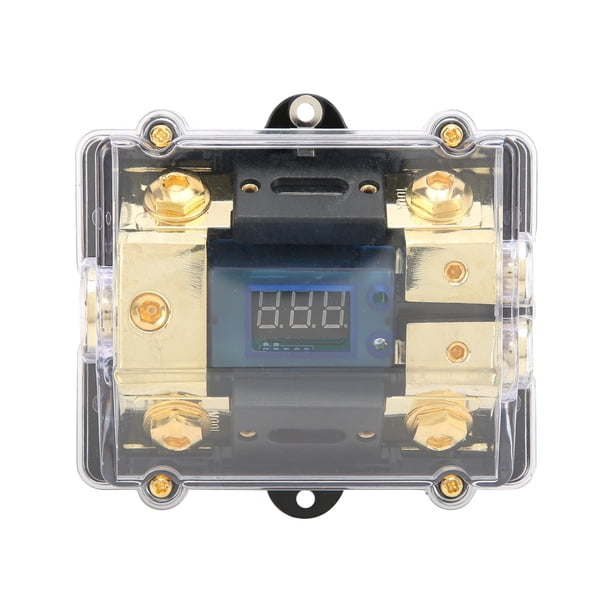 Portafusibles Universal para coche, 100A, LED Digital, 1 en 2 salidas, amplificador de Audio, portafusibles Jadeshay A