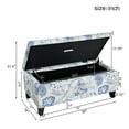 thumbnail image 3 of Christopher Knight Home Transitional Storage Ottoman, Floral Pattern, Blue, 3 of 8