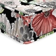thumbnail image 3 of Jordan Manufacturing 22.5" x 22.5" Tamani Black Floral Square Outdoor Deep Seat Cushion with Ties and Welt, 3 of 10