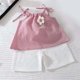 thumbnail image 3 of Conjunto Corto Casual para las Niñas Camisola sin Mangas con Pantalones Elásticos de Cintura Cómodo de Dos Piezas, 3 of 6