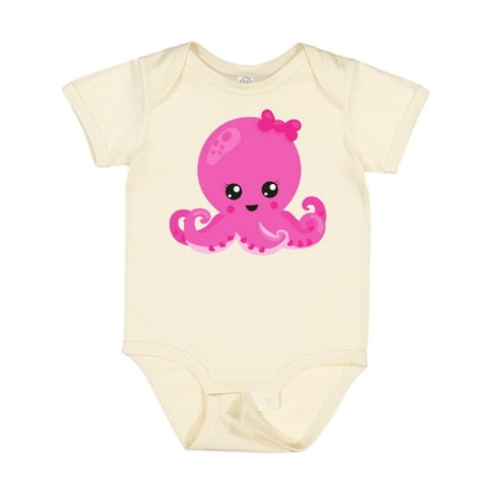 

Inktastic Cute Octopus Little Octopus Baby Octopus Hearts Gift Baby Girl Bodysuit