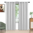 thumbnail image 1 of Cortinas Blackout Blancas 52x96 Pulgadas, Juego de 2 Cortinas con Bolsillo para Barra, Aisladas Térmicamente, Decoración Sólida para el Hogar, Cortinas para Sala de Estar y Recámara, Privacidad Asegu, 1 of 7