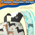 thumbnail image 5 of Dachshund and Floral Green Pattern 17" Waterproof Oxford School Backpacks for Teens, S-Shape Padded Straps, for School, Travel, Hiking, Camping, 5 of 5