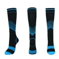 thumbnail image 2 of LYMAYTER 1 Pairs Men & Women Knee High Compression Socks Ribbed Design Outdoor Running Support‌ S-XL, 2 of 6