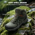 thumbnail image 6 of NORTIV 8 Men's Waterproof Hiking Boots with Arch Support, Slip-Resistant Rubber Sole, Lightweight Trekking Boots for Outdoor Adventures, 6 of 8