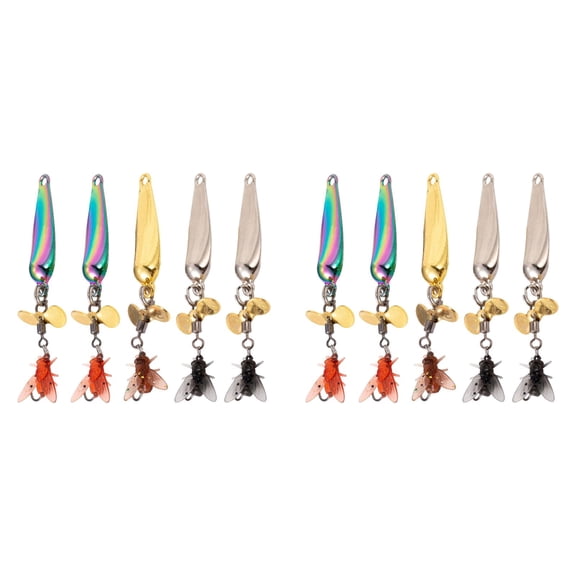 10 Pcs Fly Fishing Lures Kit Fishing Fly, Fly Fishing Kit Handmade Lures Assortment Kit, Artificial Bait Hooks for Bass Trout Salmon Fishing, Suitable for Freshwater and Saltwater, Fishing
