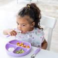 thumbnail image 6 of Bumkins Toddler Fork and Spoon Set, Stainless Steel & Silicone for 18 Mos+ (Lavender), 6 of 6