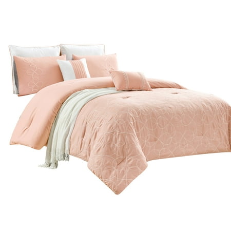 8 Piece Daphne Comforter Set Bedding Clover Floral Scroll