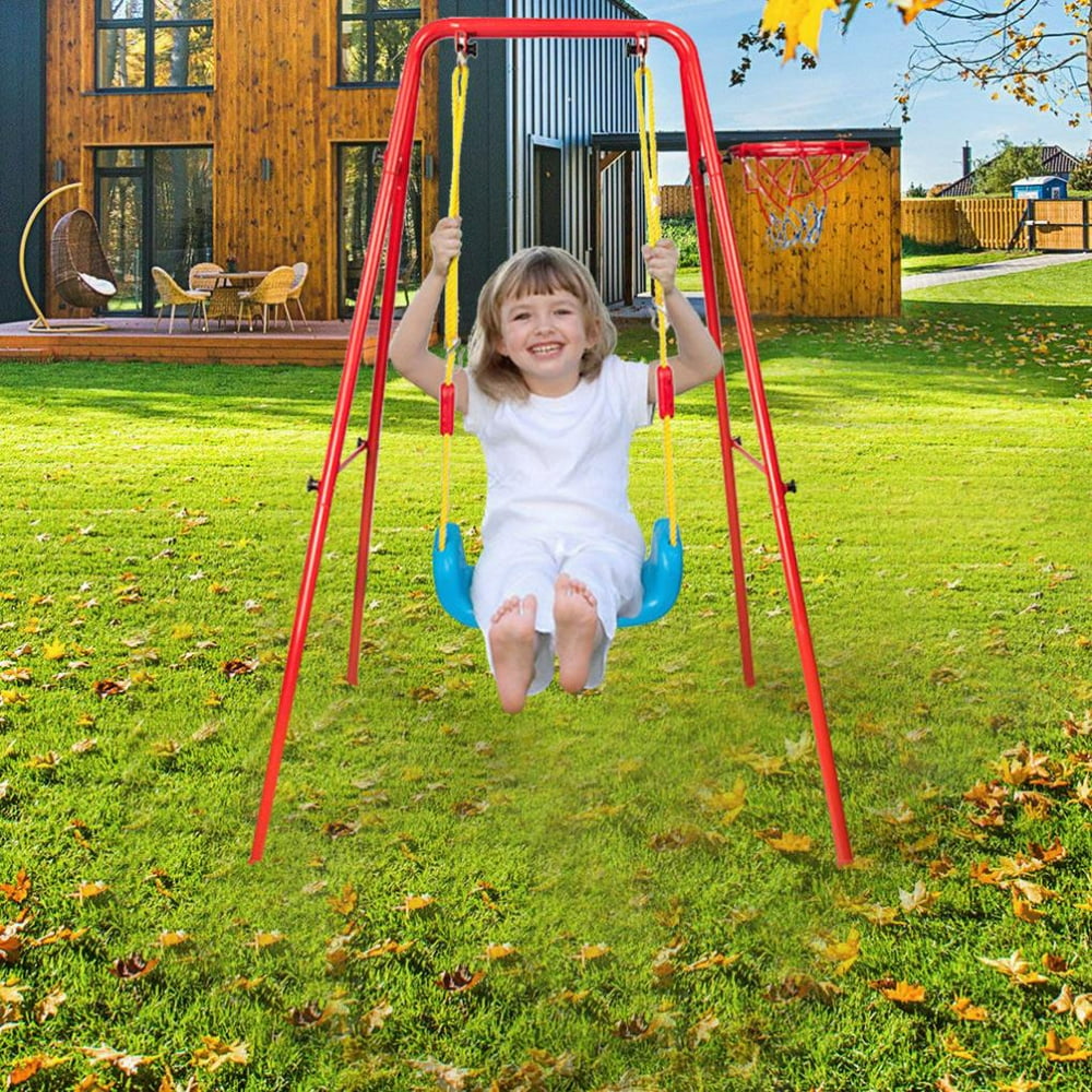 Abcnature Toddler Swing Basketball Combination Set, Durable Outdoor