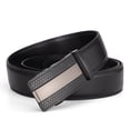 thumbnail image 5 of Cinturón de piel de vaca con hebilla automática para hombre, electroforesis, negro, doble cara, dos capas, cinturón de piel de vaca, cinturón de cuero exclusivo para hombre, 5 of 5