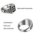thumbnail image 3 of Jewmon Judaic Star of David Ring Hanukkah Magen David Star Ring Men's Wedding Ring Jewish Jewelry, 3 of 7