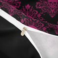 thumbnail image 4 of Homewish Gothic Horror Skull Bedding,Victorian Damask Duvet Cover Full,Halloween Comforter Cover,Black Reversible,3-Piece,1 Duvet Cover and 2 Pillowcases, 4 of 6