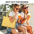thumbnail image 5 of Large Capacity Tote Bag,Yellow Lemon Fruit Slices Orange Pattern Handbag Fashion Luxury Tote Bag,15.7"x13"x 5.1" Inches,Laptop Compatible, 5 of 6