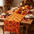 thumbnail image 3 of Dpityserensio Halloween Table Runner 13x72 Inch, Ghost Pumpkin Decoration for Dining Table Kitchen Party, Polyester Fall Harvest Home Decor, 3 of 9