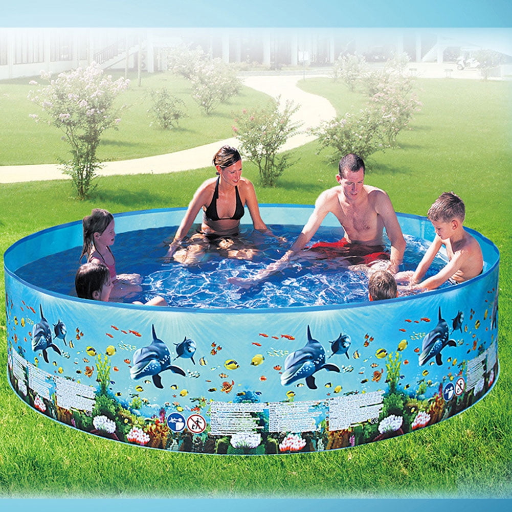 HUISZJ Inflatable Swimming Pool, Circular Outdoor Swimming Pool, Ground Blow Up Pool for Warter Party Suppies (49.22x11.82inch)