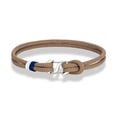 thumbnail image 6 of Navy Blue Braided Rope Bracelet Stainless Steel Double Push Carabiner Clasp Survival Bracelet for Men Women Couple Gifts, 6 of 6