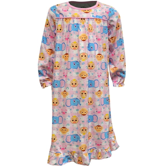 Komar Kids Girls Cocomelon Pink Toddler Girls Traditional Flannel Nightgown (4T)