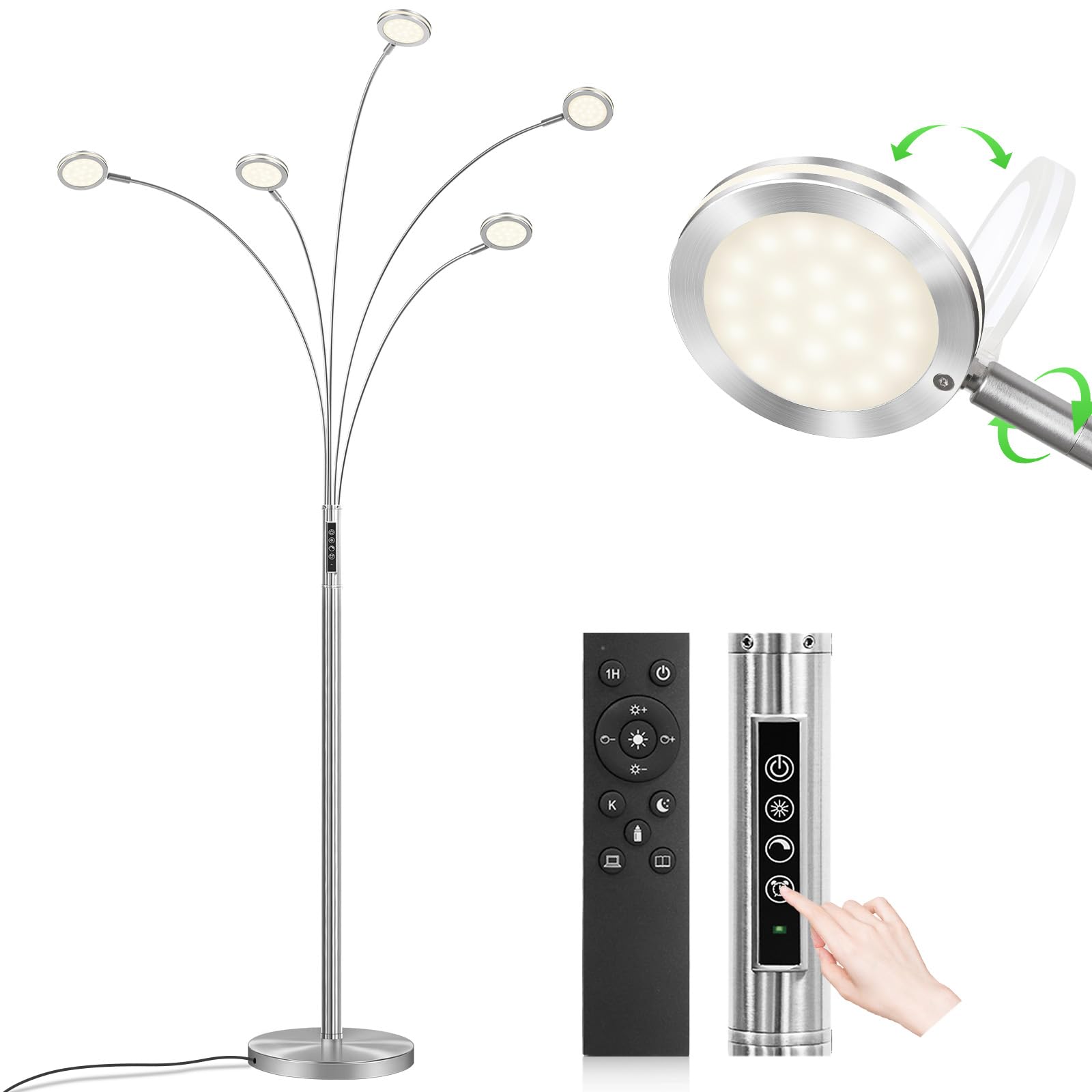 Nordic Hygge 2250LM Dimmable Floor Lamp with Timer Adjustable Colors Brightness and Remote