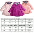 thumbnail image 5 of Bagilaanoe Toddler Baby Girls Hooded Coat Windproof  Long Sleeve Jacket 6M 12M 2T 3T Kids Fall Winter Casual Outwear, 5 of 5