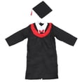 thumbnail image 1 of KAKOWELY Robe de Collation des Grades pour Enfants et Robe de Docteur pour Enfants de 140cm (Ligne Rouge) 23.62"X15.75"X0.08 Pouces, 1 of 5