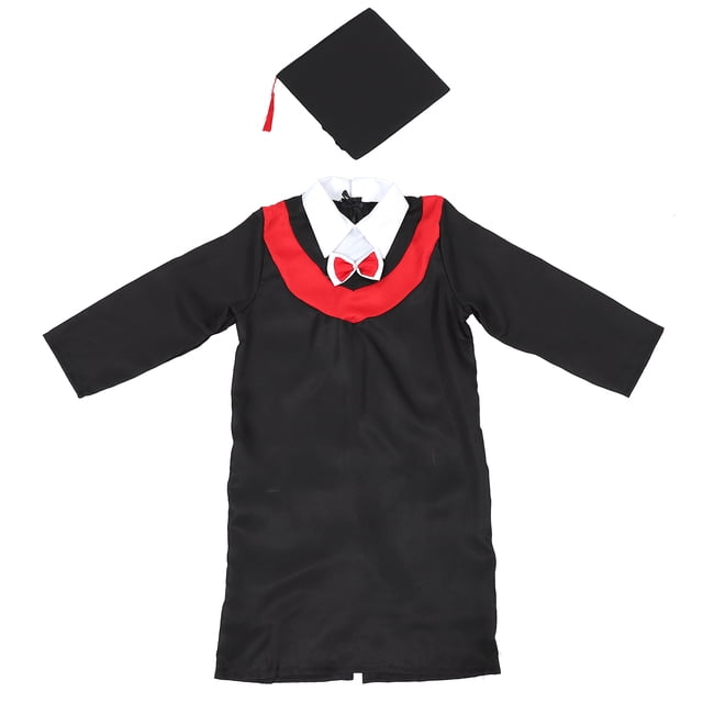 KAKOWELY Robe de Collation des Grades pour Enfants et Robe de Docteur pour Enfants de 140cm (Ligne Rouge) 23.62"X15.75"X0.08 Pouces