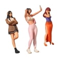 thumbnail image 4 of 3 figuras de chicas a escala 1/64, modelos de figuras de moda para decoración de micro paisajes. Estilo B, 4 of 9