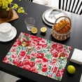 thumbnail image 4 of Pioneer Flower Floral Print Pattern Summer Placemats Table Placemats Set Of 4-Linen Kitchen Washable Placemats Table Mats 12x18 Inch Non-Slip Heat Resistant, 4 of 6