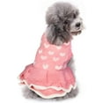 thumbnail image 2 of Dalrosia Dog Sweater Puppy Dress: Warm Pet Small Dogs Clothes Winter Dog Heart Sweater Doggy Sweatshirt Doggie Coat Cat Clothing Kitten Dresses, 2 of 4