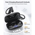 thumbnail image 4 of Auriculares inalámbricos NDO Bluetooth 5.3 Sport IPX7 impermeables negros, 4 of 8