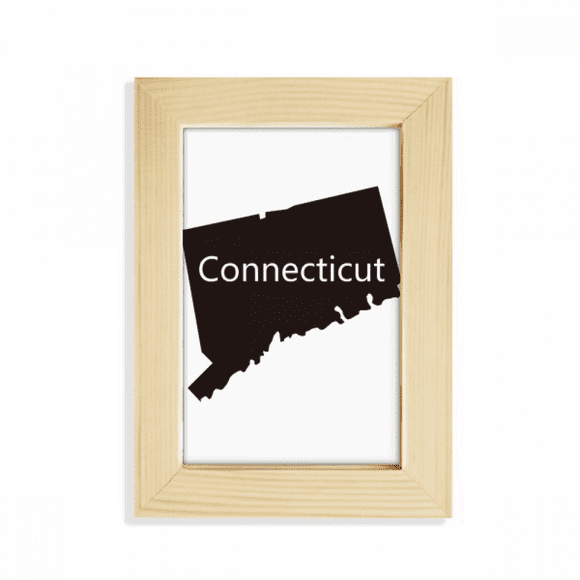 Connectic America USA Map Outline Desktop Display Photo Frame Picture Art Painting 5x7 inch
