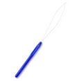 thumbnail image 2 of Maoww Beads Loop Pulling Needle Professional Tool Plastic-Handle Extension Threader Knitting Steel Ring Needle Wig Sewing Repair Blue, 2 of 6