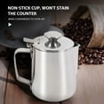 thumbnail image 4 of Xiao Hua 350ml stainless steel milk frother with lid, suitable for espresso, milk, cream, etc., can be used as a milk frother cup or frother, 1 piece, 4 of 5