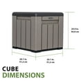 thumbnail image 6 of Lifetime New Outdoor Polyethylene Storage Cube/Deck Box, 25 Gallon, Gray (60372U), 6 of 12