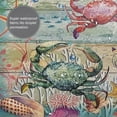 thumbnail image 4 of Ocean Crab Shower Curtain Nautical Colorful Sea Life Crab Bathroom Decor Shower Curtain Fabric Polyester Waterproof with Plastic Hooks 72" X 72", 4 of 6