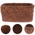 thumbnail image 3 of 1pc sala de estar almacenamiento cesta picnic fruta tenedor exquisito tejido cesta, 3 of 7