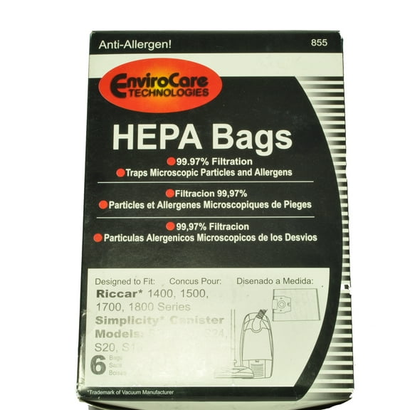 Riccar Simplicity Canister Vacuum Cleaner Bags