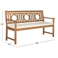 thumbnail image 6 of Safavieh Montclair Indoor/Outdoor Modern Acacia Bench with Cushion, 6 of 7