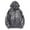 Grey, variant on Women's Monogram Butterfly Print Drawstring Hooded Sweatshirt White XXL