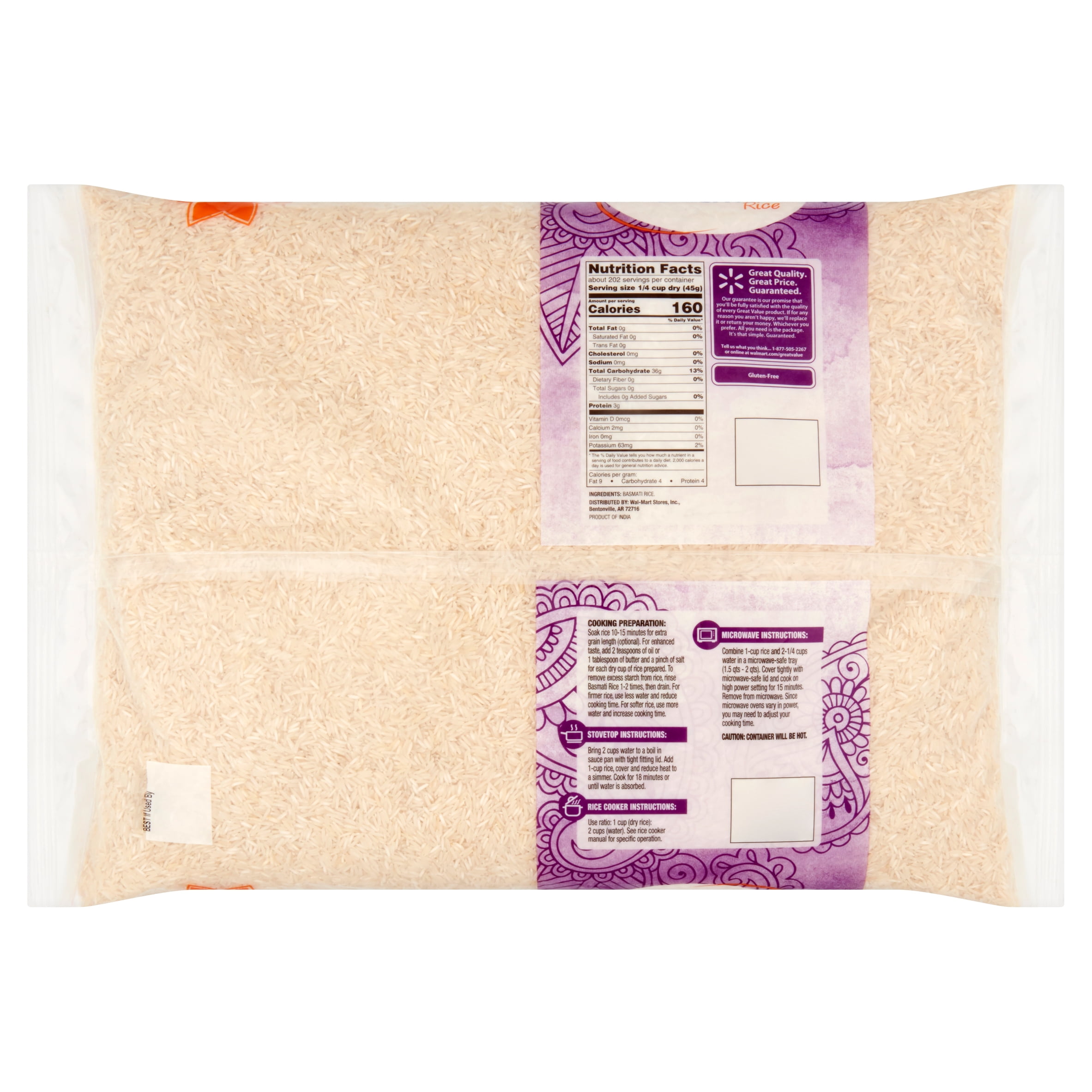 Buy Great Value Basmati Rice, 20 lb Online at Lowest Price in India