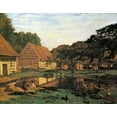 thumbnail image 2 of Monet, Claude 18x15 Gold Ornate Wood Framed with Double Matting Museum Art Print Titled - Farmyard In Normandy 1863, 2 of 4