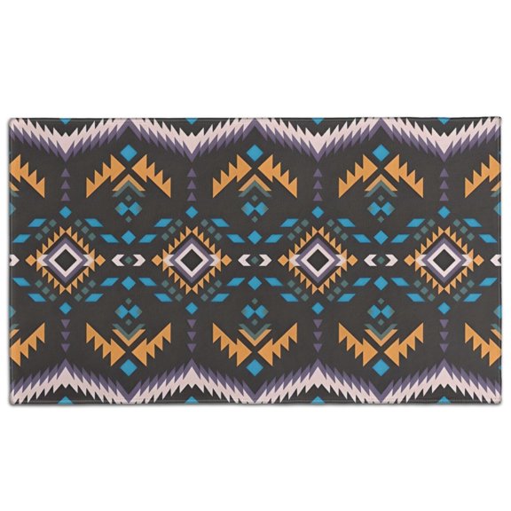 Boho Multicolor Geometric Ethnic Pattern Door Rugs,Washable Non Slip Door Mats Indoor,Decorative Door Mats,Entry Mat Indoor for Entrance,Bedroom,Kitchen,Bathroom,17"x30"