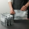 thumbnail image 6 of Reusable Aluminum Foil Sealable Storage Bags, Stand Up Mylar Bags with Zipper Lock and Label for Food Preservation of Vegetables, Meat, Snacks and Seafood, 6 of 10