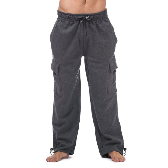 Pro Club Pantalon Cargo en Molleton Épais pour Homme, Très Grand, Charbon