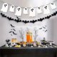 thumbnail image 4 of Paquete de 8 decoraciones de fantasmas de Halloween: banderines de papel blanco para fiestas, casas embrujadas y decoración al aire libre JASKFLY, 4 of 6