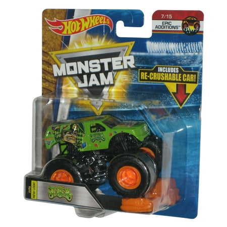 Hot Wheels Monster Jam (2017) Jester Epic Additions Toy Truck 7/15 with Re-Crushable Car