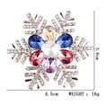 thumbnail image 2 of MEIBUTYUP Stylish Snowflake Brooch Pin Rhinestones Assorted Color for Parties, 2 of 6