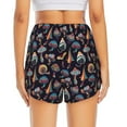 thumbnail image 2 of Lsque Colorful Mushrooms in Doodle Style Printed Women's Running Shorts with Liner Pockets,Elastic Quick Dry Workout Athletic Gym Yoga Shorts,Womens High Waist Shorts-X-Large, 2 of 9