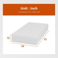 thumbnail image 2 of CL.HPAHKL 5/6/8/10/12inch Twin Size Base Foam Mattress, Medium Firm Mattresses for a Cool Sleep & Pressure Relief, CertiPUR-US Certified Bed-in-a-Box （White）, 2 of 7