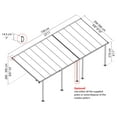 thumbnail image 3 of Palram - Canopia Feria 10' x 24' Polycarbonate/Galvanized Steel Patio Cover - Gray/Clear, 3 of 9
